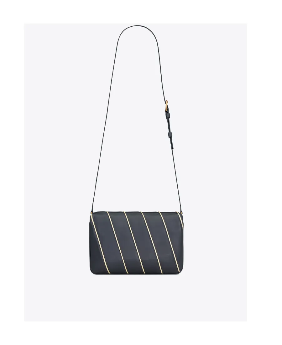 Saint Laurent Le Maillon Striped Satchel Bag