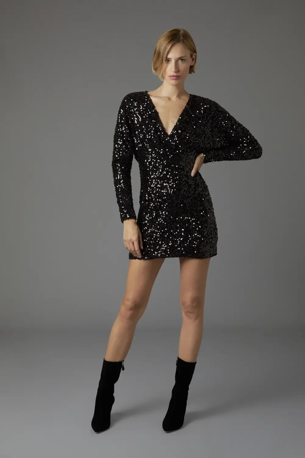 Sequin-Embellished Minidress