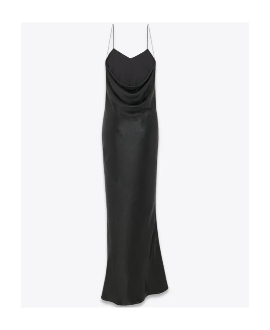 Saint Laurent Cowl Back Long Dress