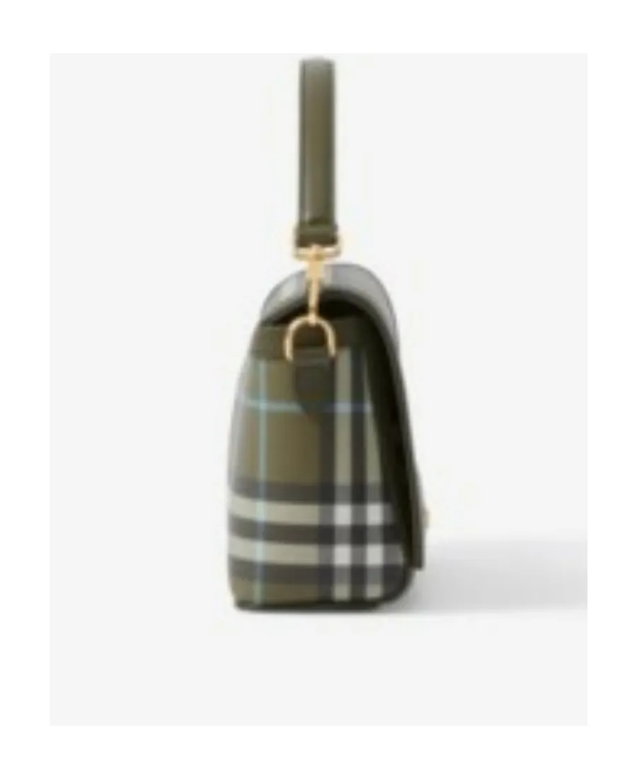 Burberry Check-Printed Foldover-Top Shoulder Bag
