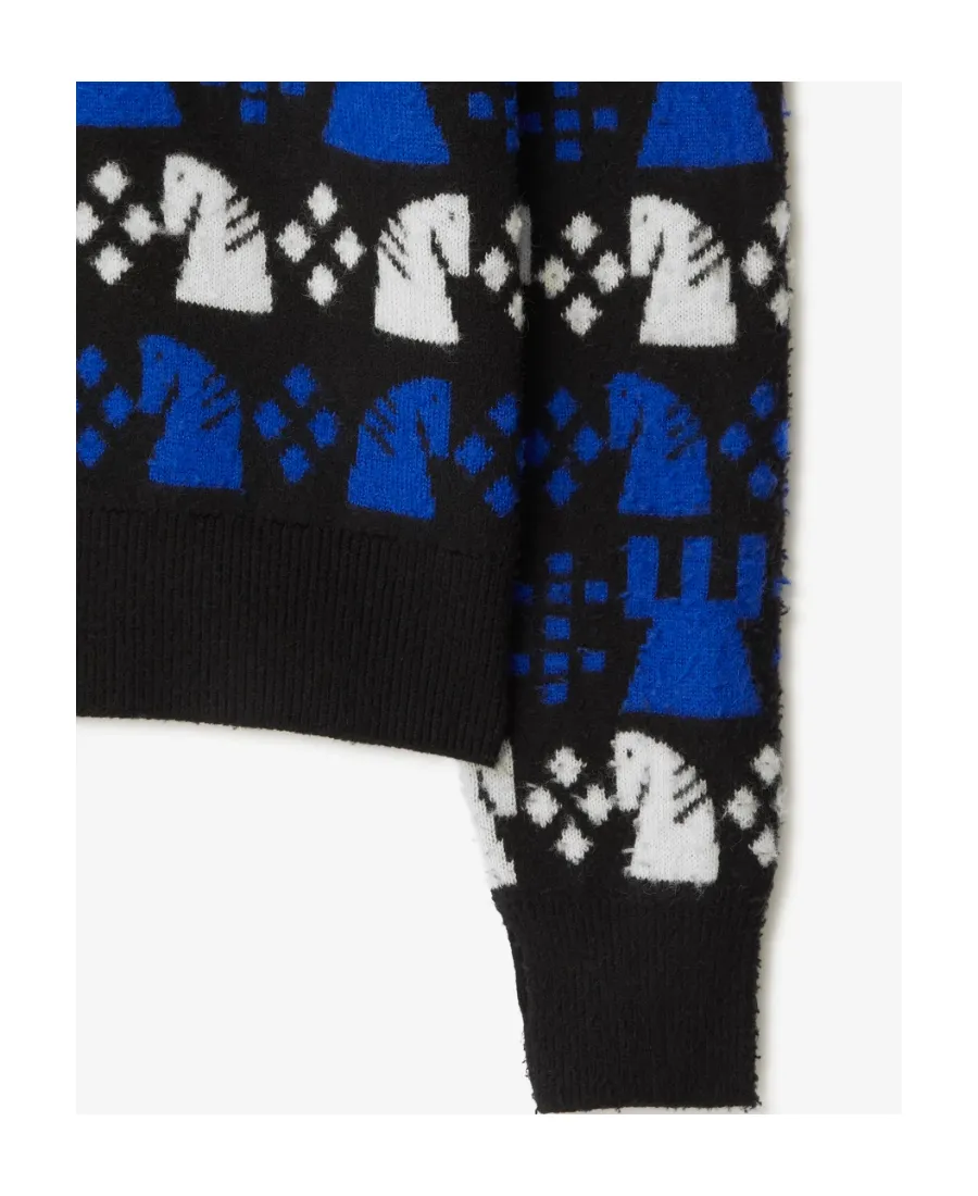 Burberry Chess Intarsia-Knit Crewneck Jumper