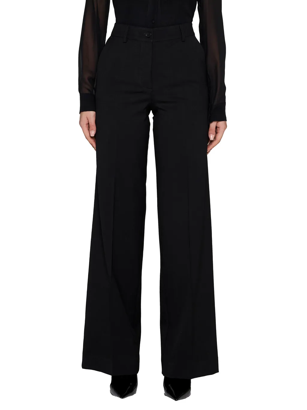 High-Waist Palazzo Trousers