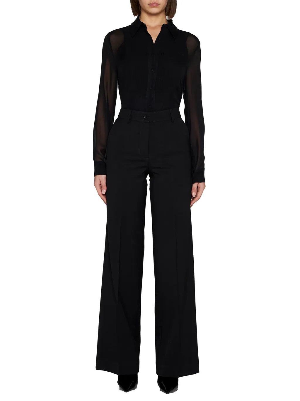 High-Waist Palazzo Trousers