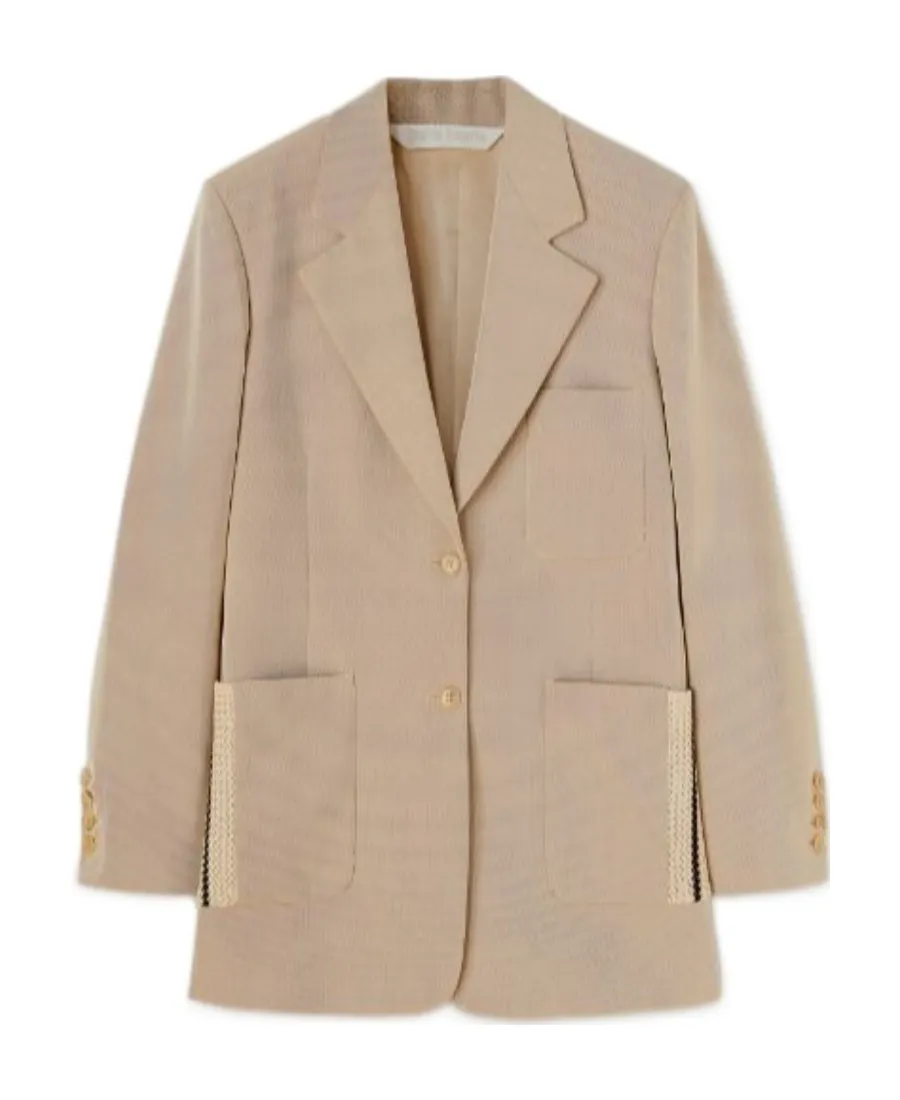 Single-Breasted Long-Sleeved Blazer