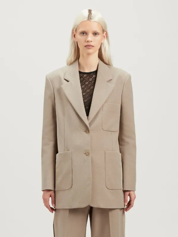 Single-Breasted Long-Sleeved Blazer