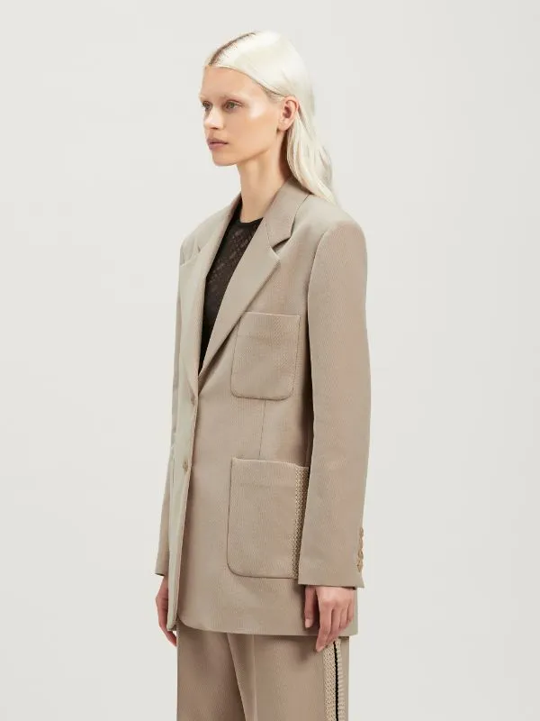 Single-Breasted Long-Sleeved Blazer