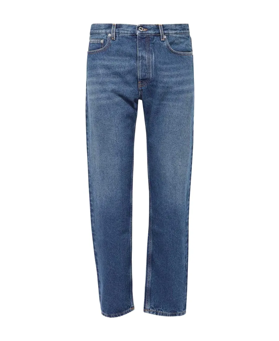 Off-White Logo Patch Straight Leg Jeans