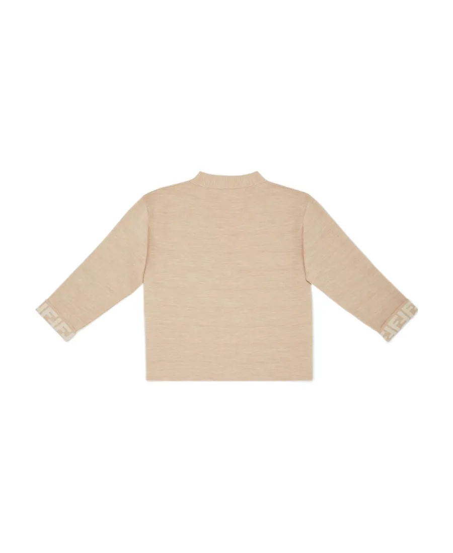 Fendi Kids V-Neck Long-Sleeved Cardigan