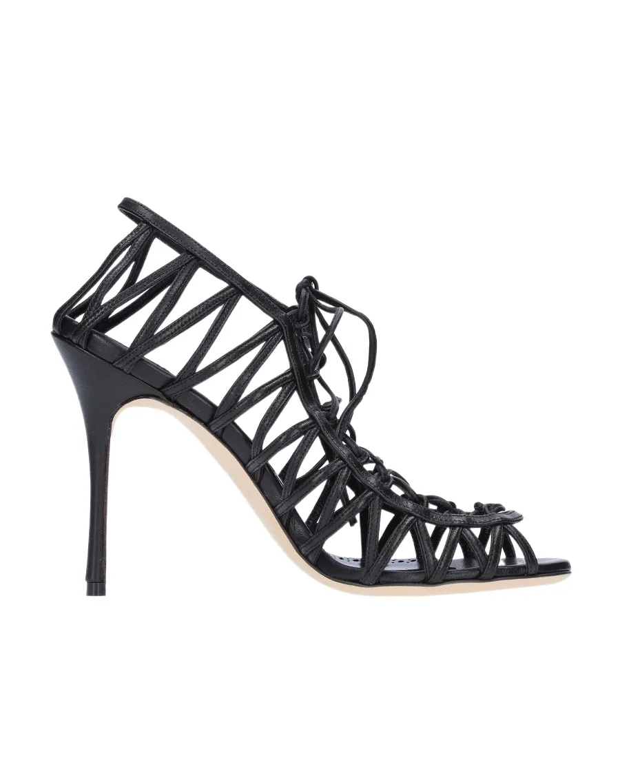 Hollow-Out High-Heeled Sandals