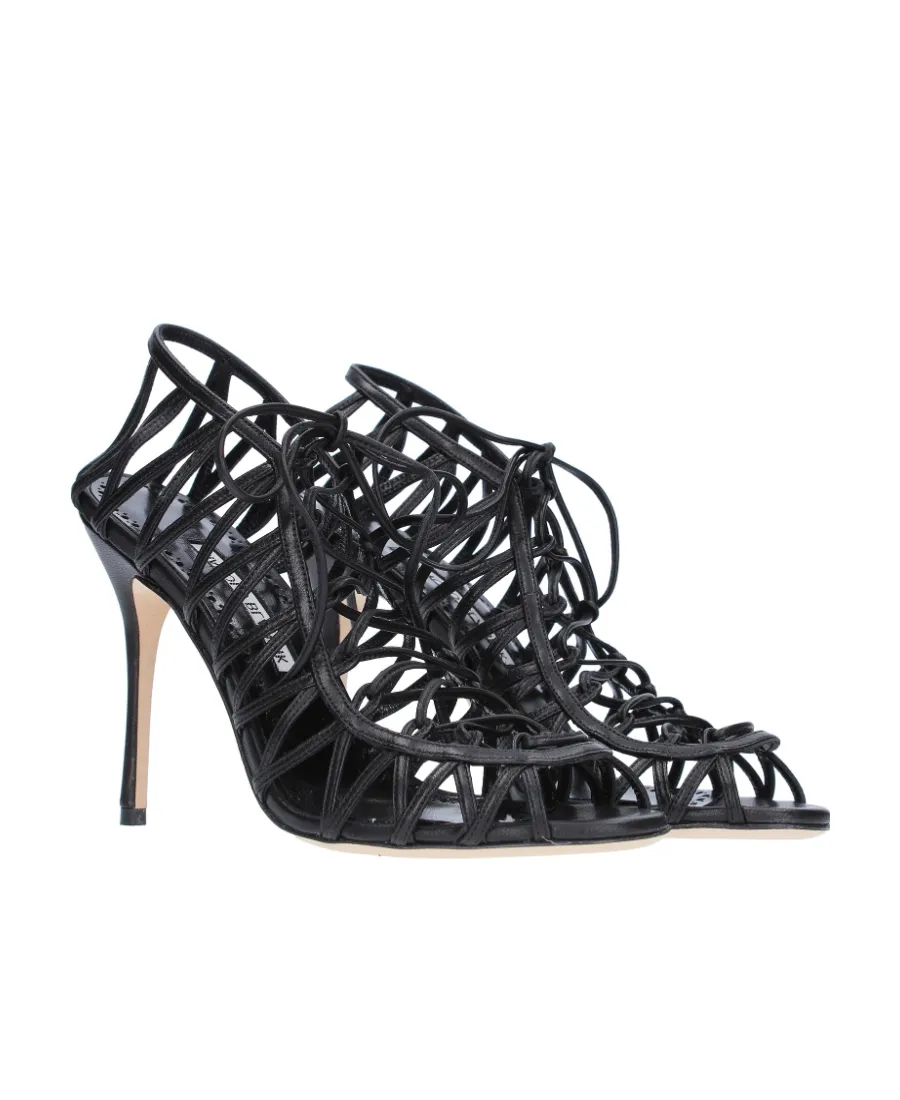 Hollow-Out High-Heeled Sandals