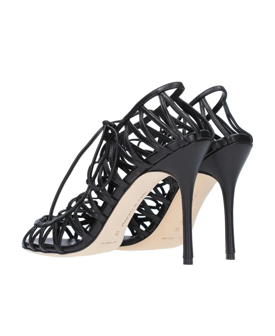 Hollow-Out High-Heeled Sandals