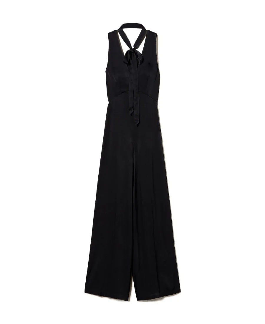 Twinset Sleeveless Satin Jumpsuit