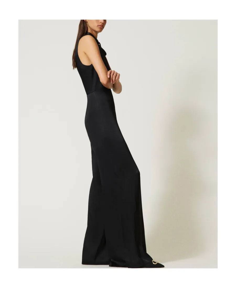 Twinset Sleeveless Satin Jumpsuit
