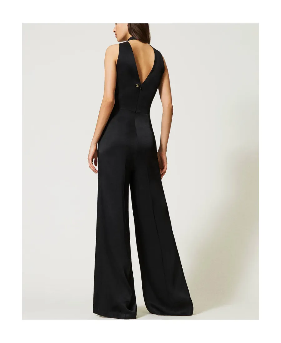 Twinset Sleeveless Satin Jumpsuit