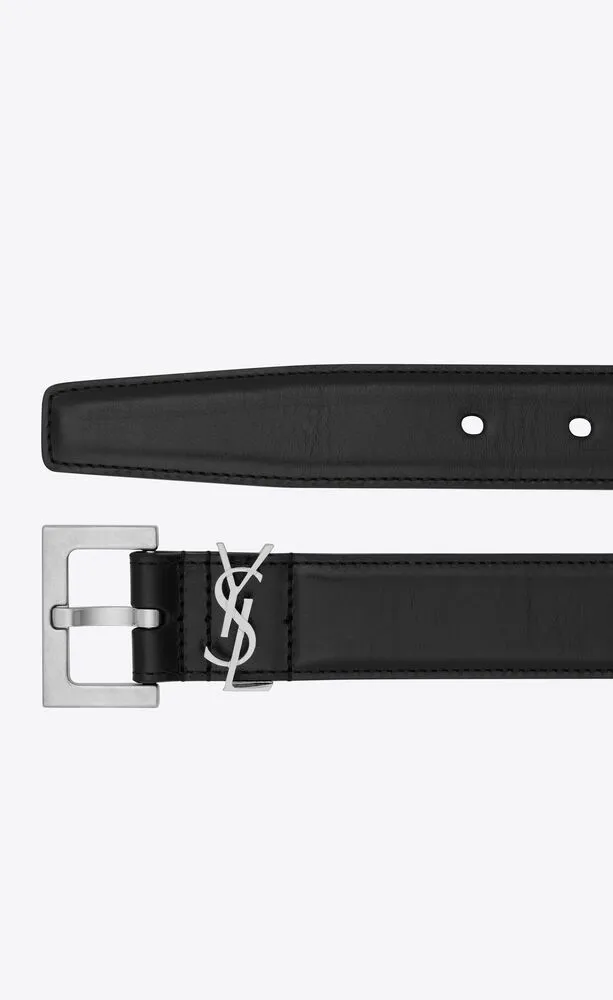 Saint Laurent Ysl Logo Plaque Belt