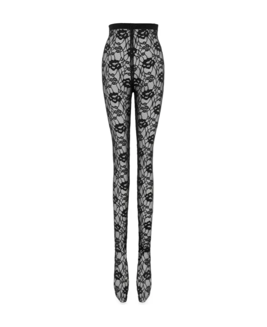Saint Laurent Lace Stretch Legging Tights