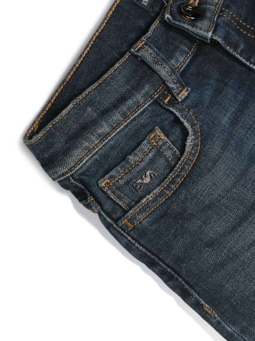 Ripped Straight-Leg Jeans