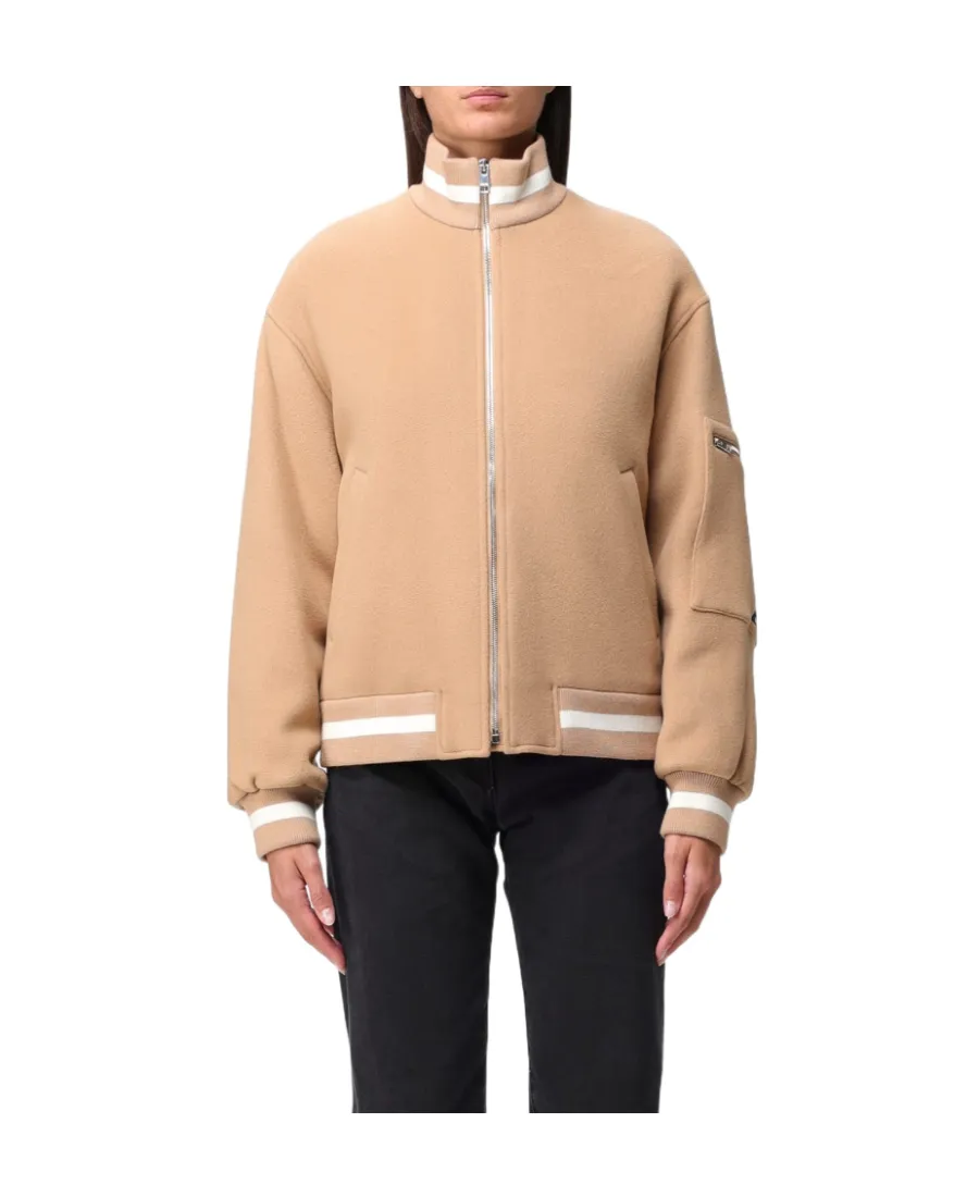 Msgm High-Neck Zipped Bomber Jacket