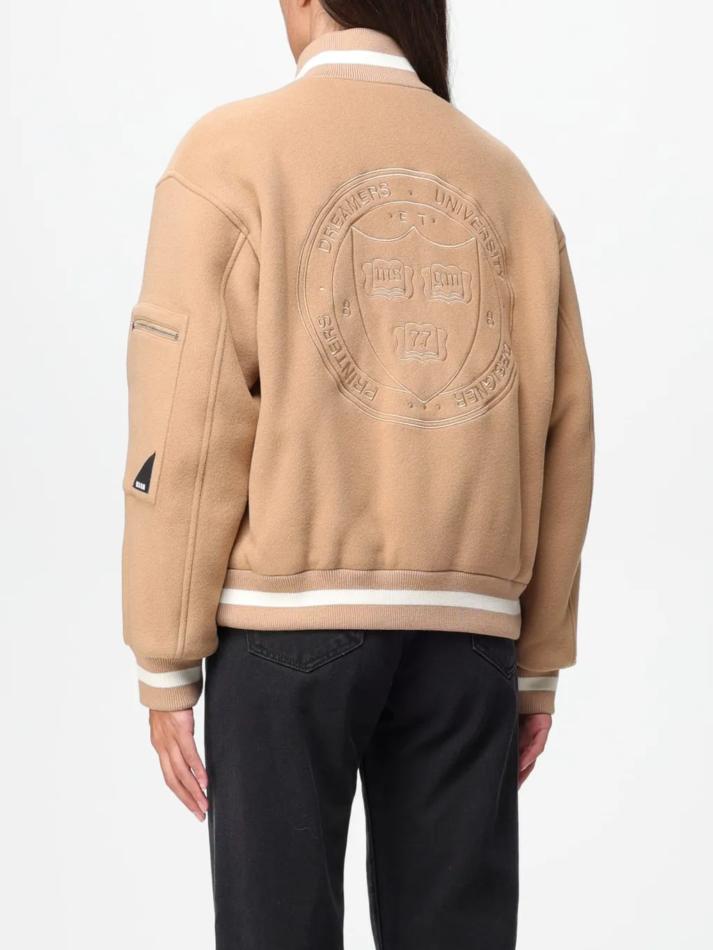 Msgm High-Neck Zipped Bomber Jacket