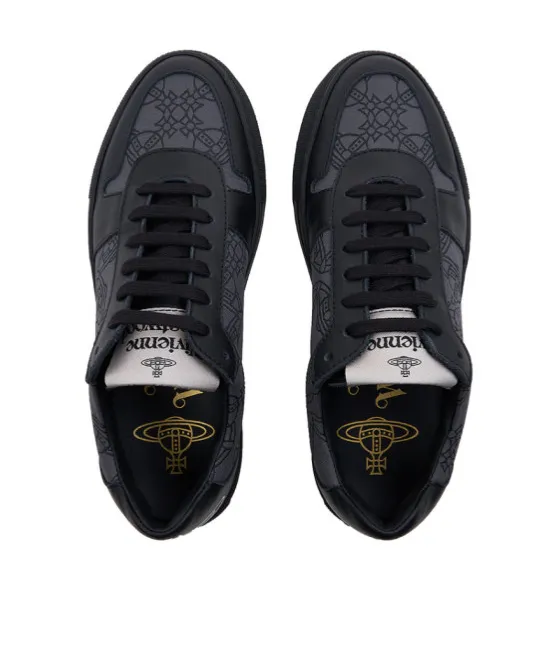 Orb-Print Leather Sneakers
