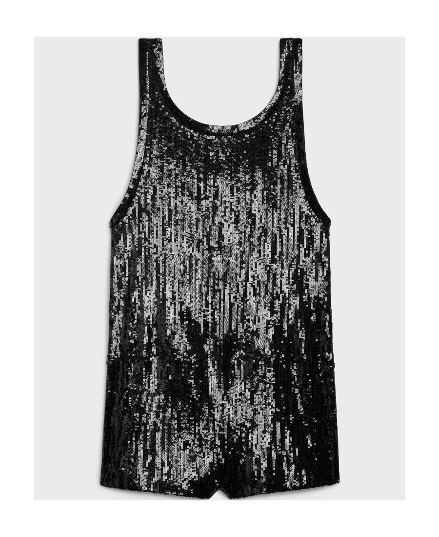 Embroidered Short Jumpsuit In Ribbed Cotton