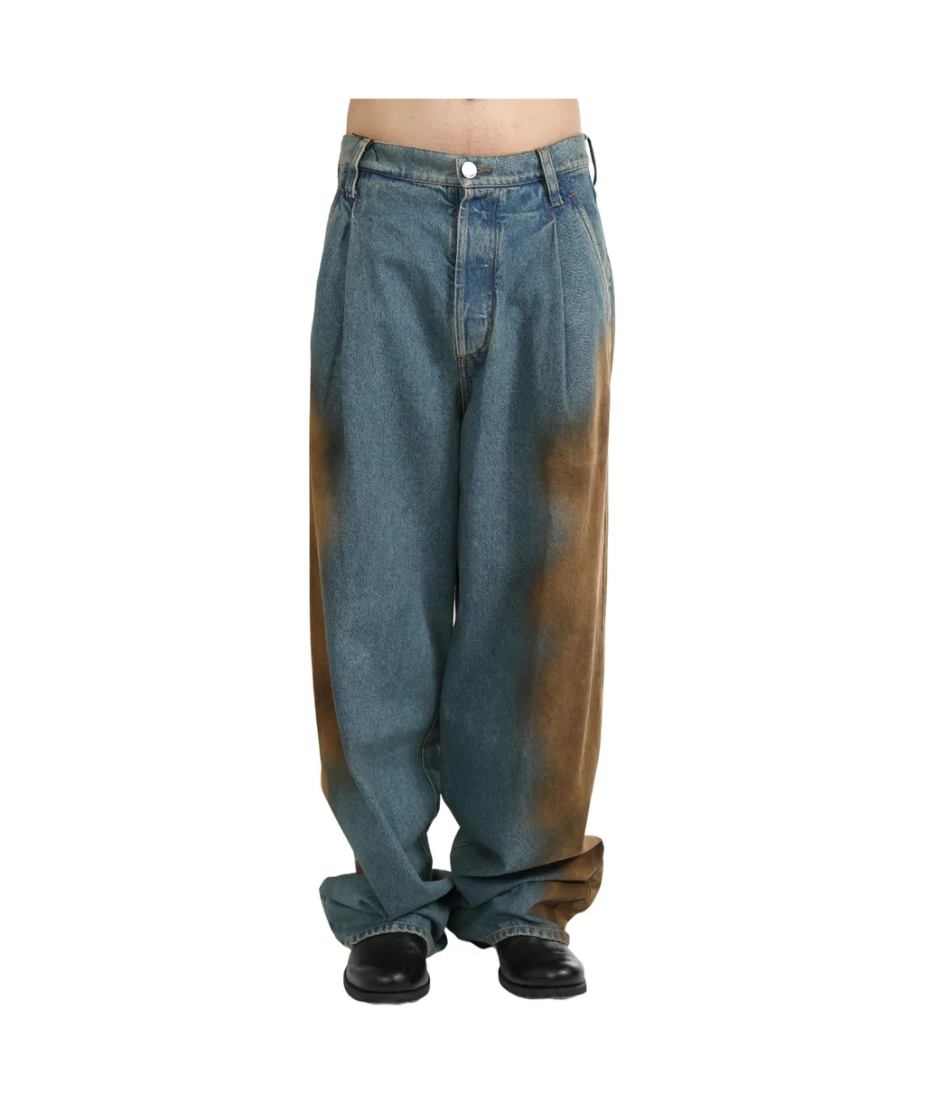 Tie-Dyed Printed Jeans Pants