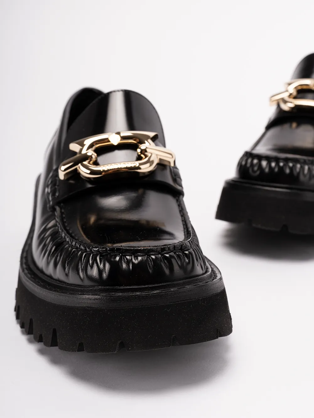 Salvatore Ferragamo Gancini Buckle Slip-On Loafers
