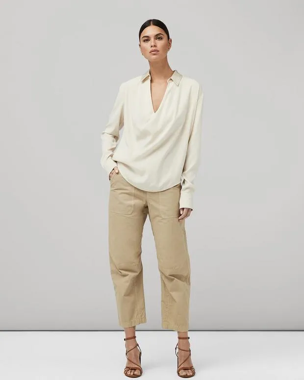 Belt-Loop Casual Pants