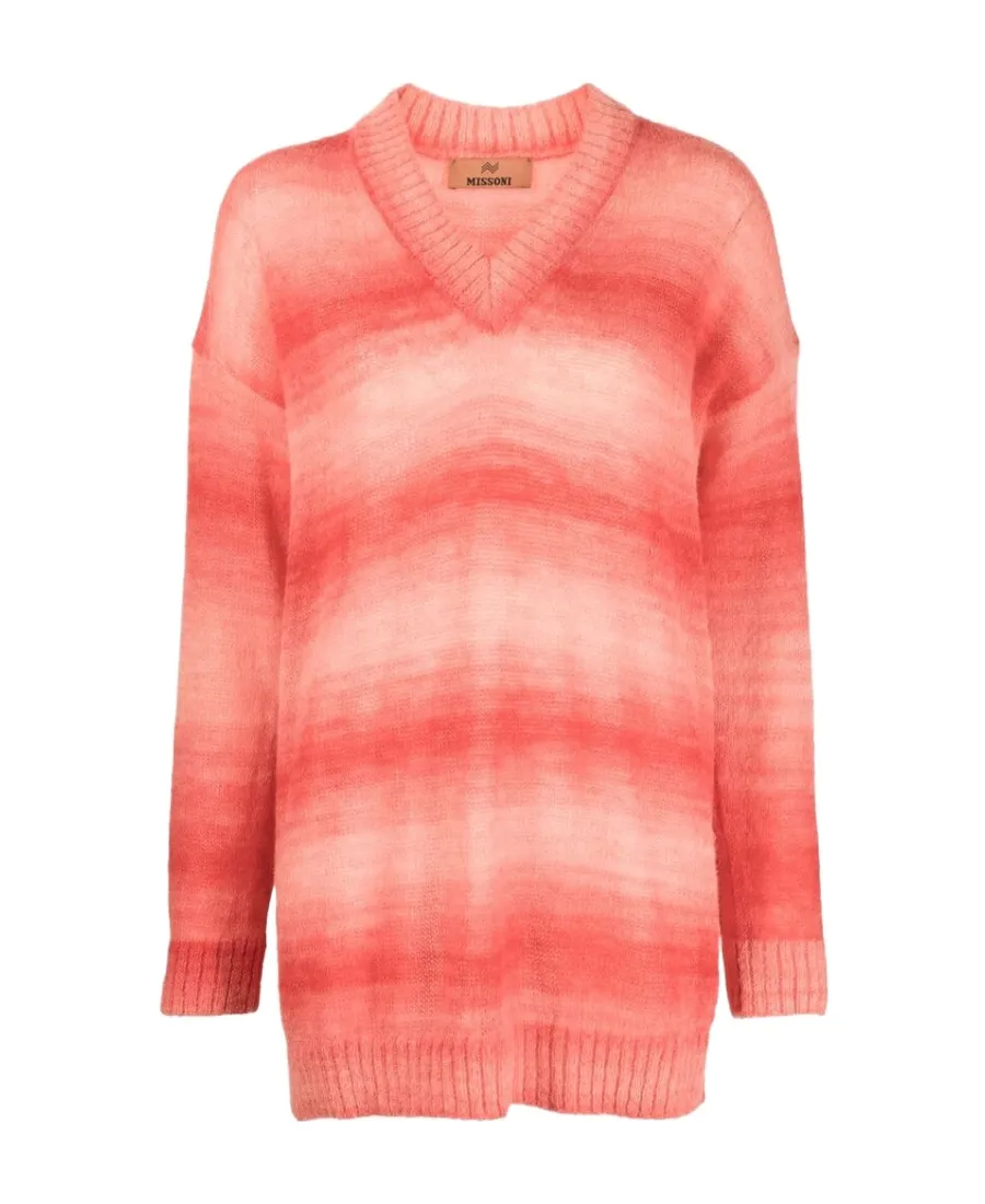 Gradient Striped Knitted Jumper