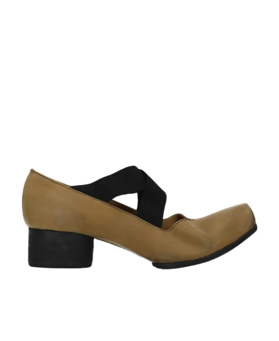 40Mm Square-Toe Leather Ballerina Shoes