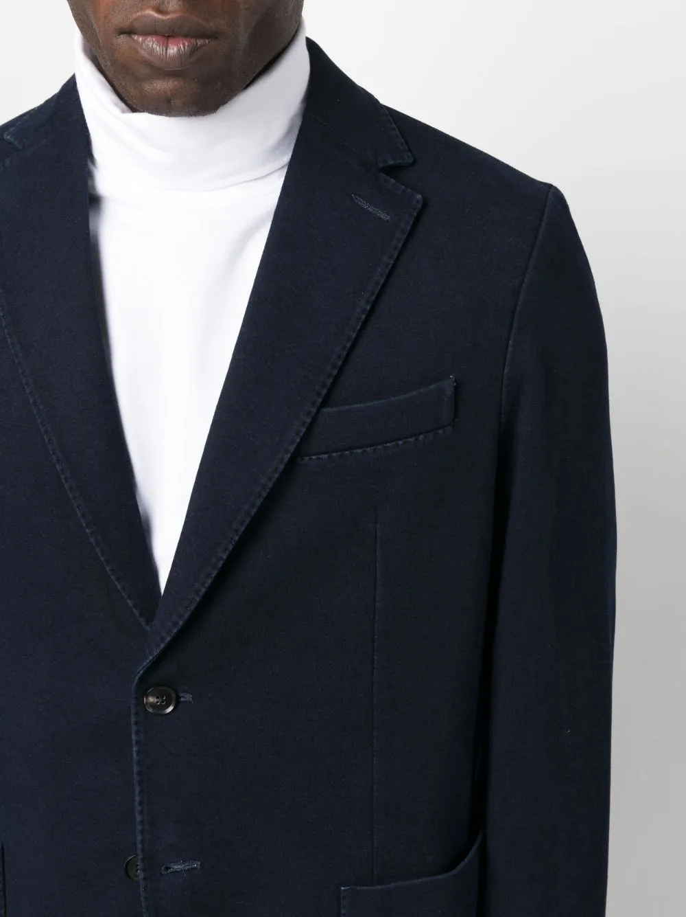 Single-Breasted Cotton-Blend Blazer