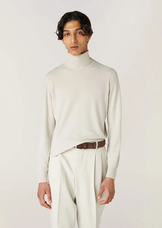 Turtleneck Long-Sleeved Cashmere Sweater