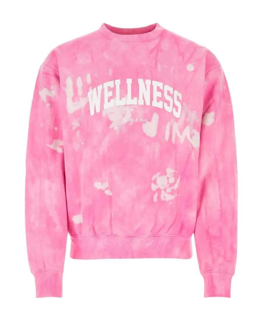 Wellness Tie-Dye Cotton Sweatshirt