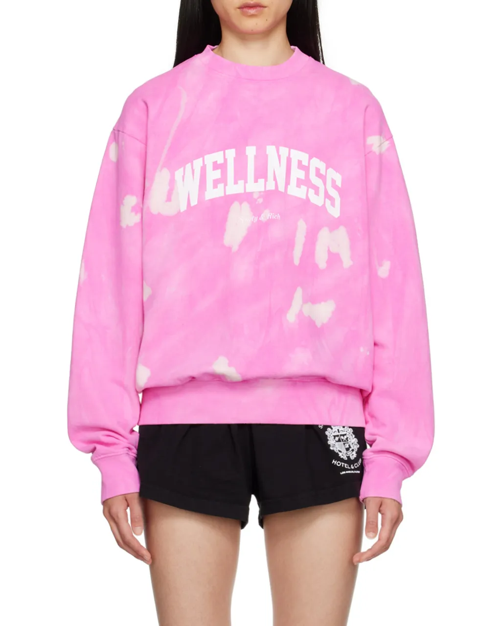 Wellness Tie-Dye Cotton Sweatshirt