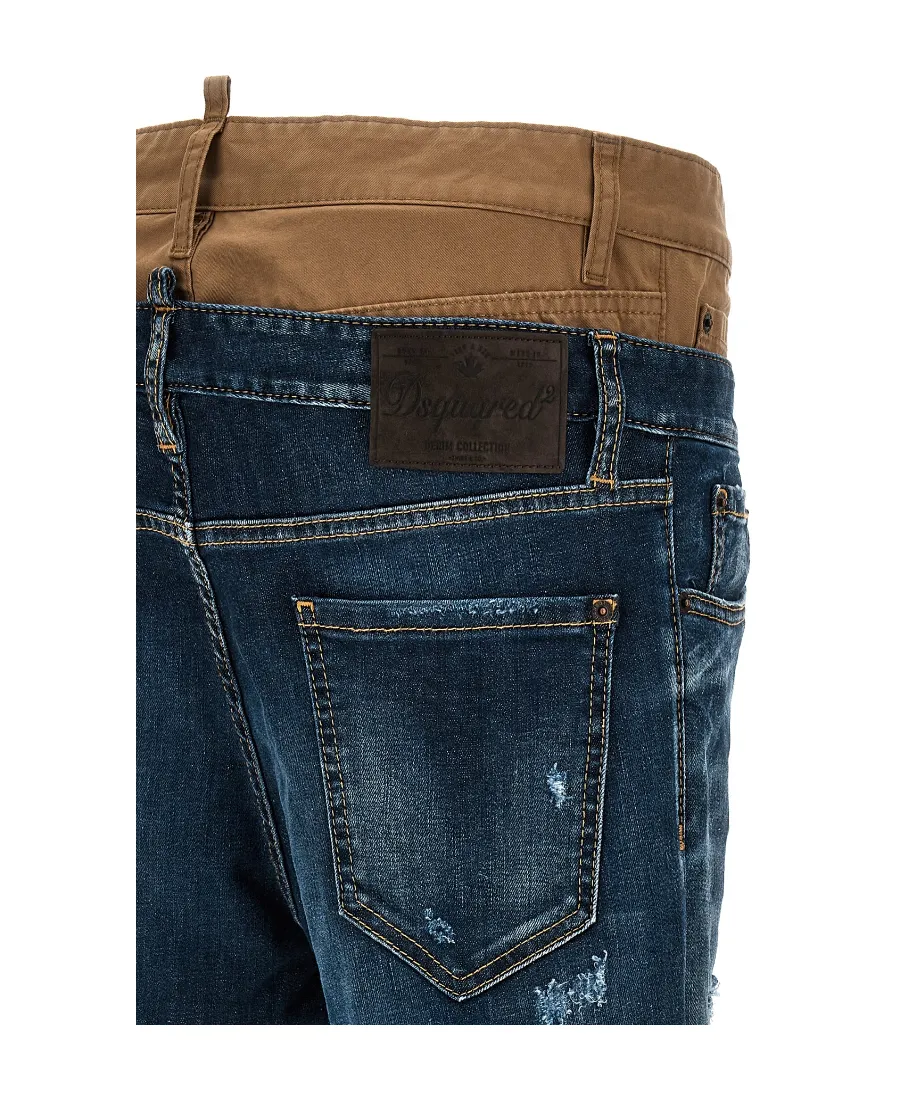 Dsquared2 Double Waisted Straight Leg Jeans
