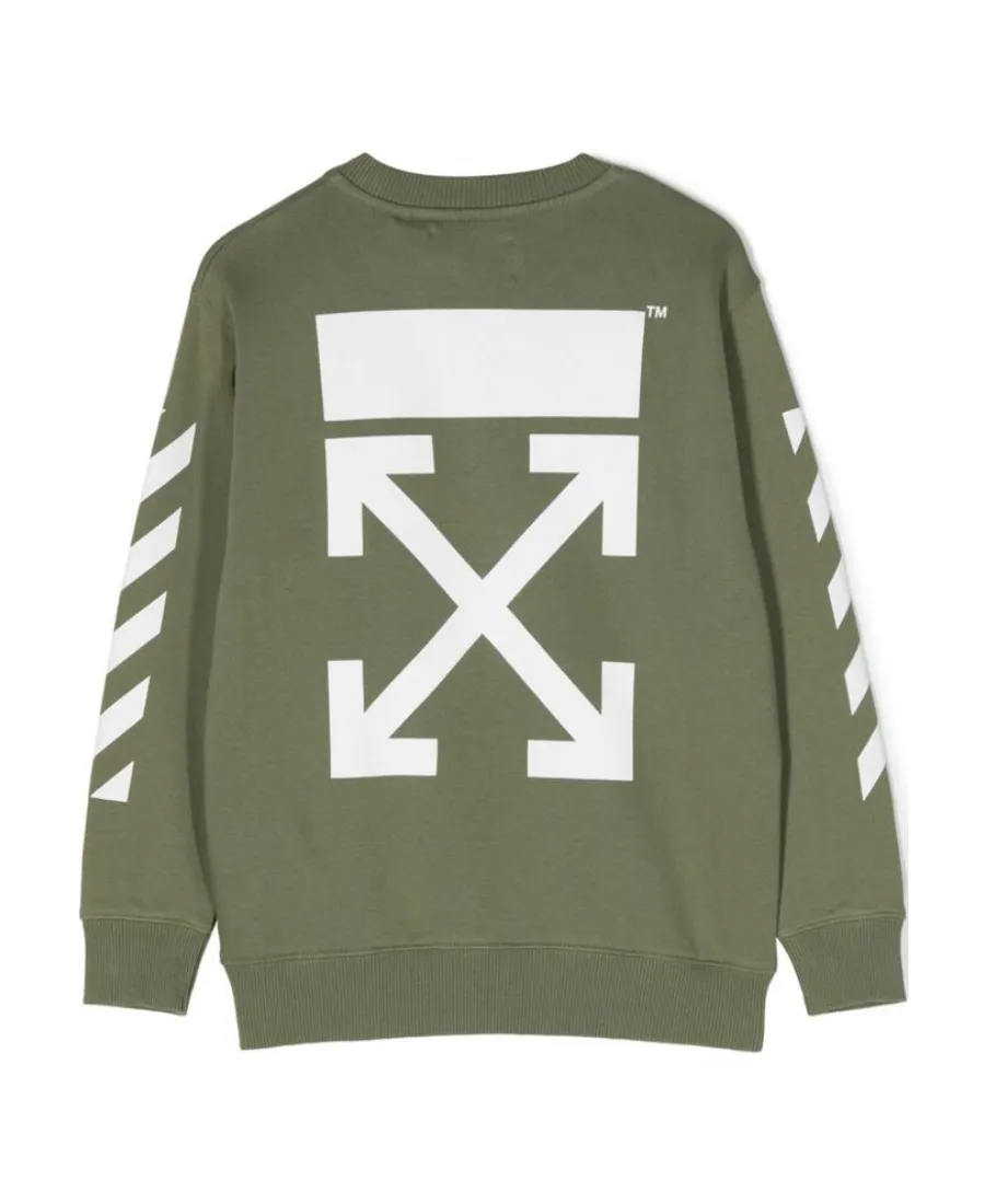 Off-White Kids Logo Printed Crewneck Sweatshirt