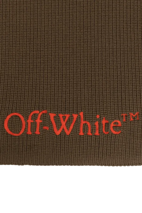 Off-White Bookish Logo Embroidered Scarf