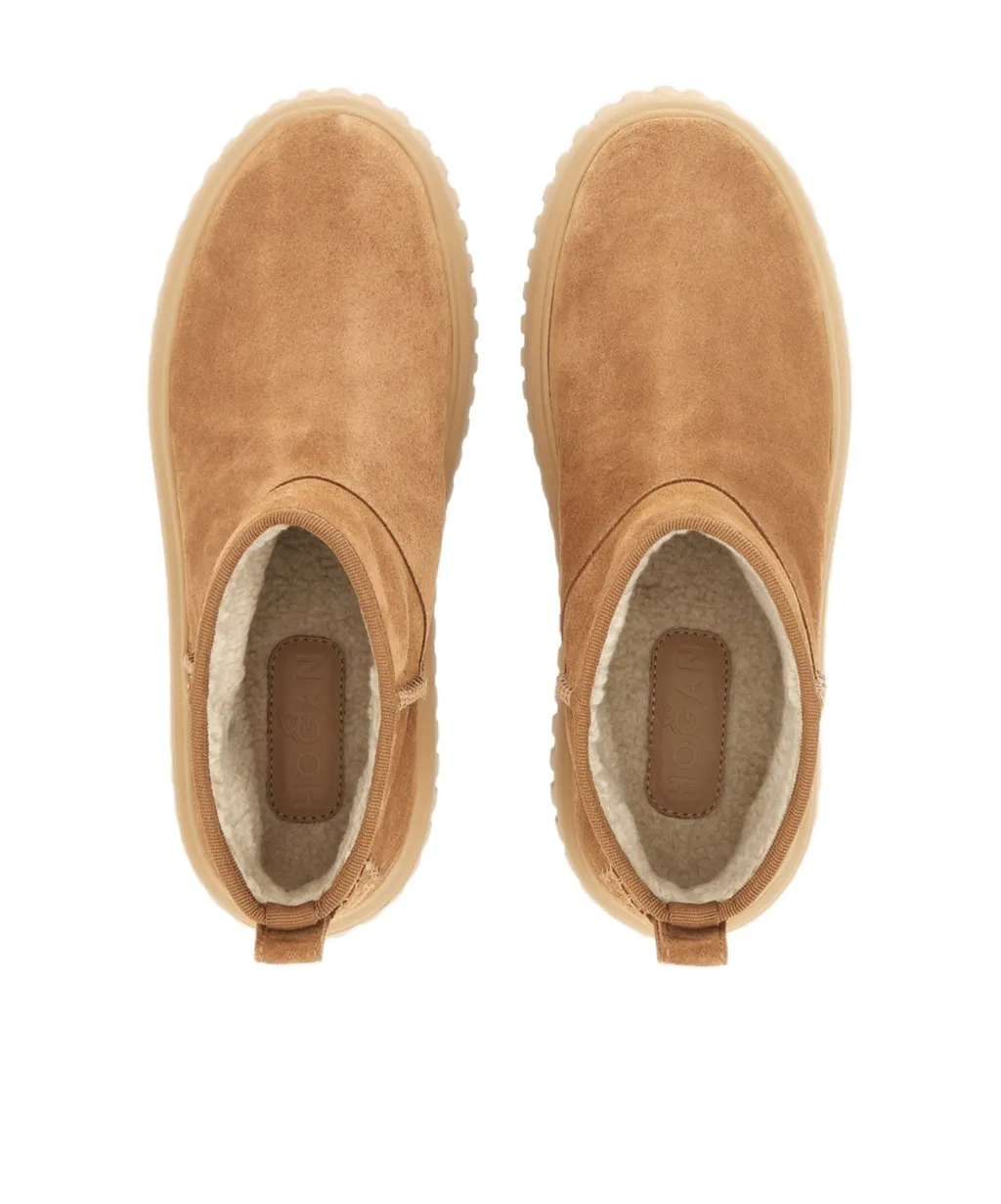 Hogan Round Toe Ankle Boots