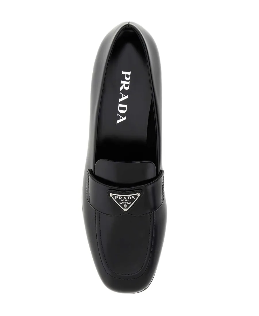 Brushed Leather Loafers