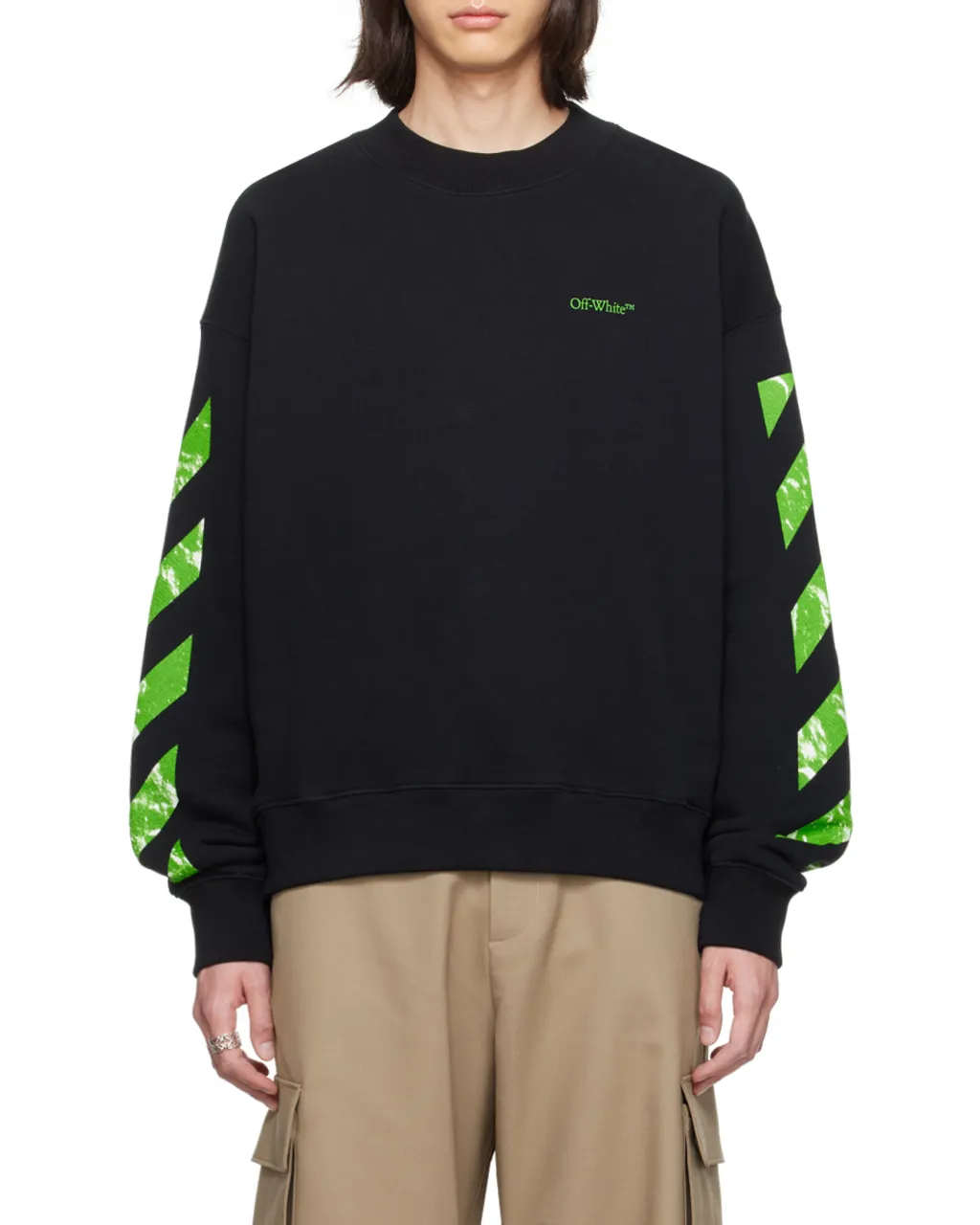 Diag Stripe Cotton Sweatshirt