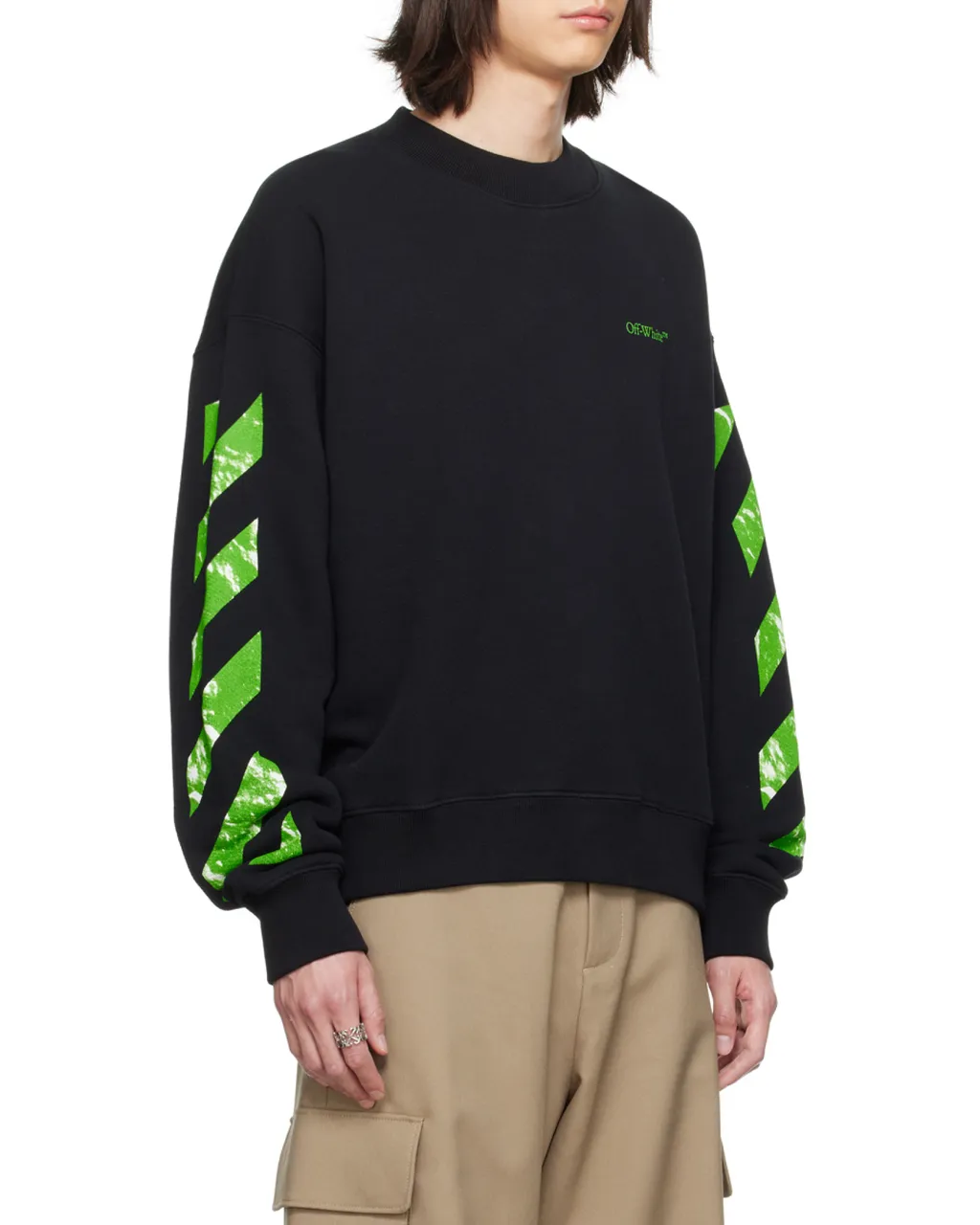 Diag Stripe Cotton Sweatshirt