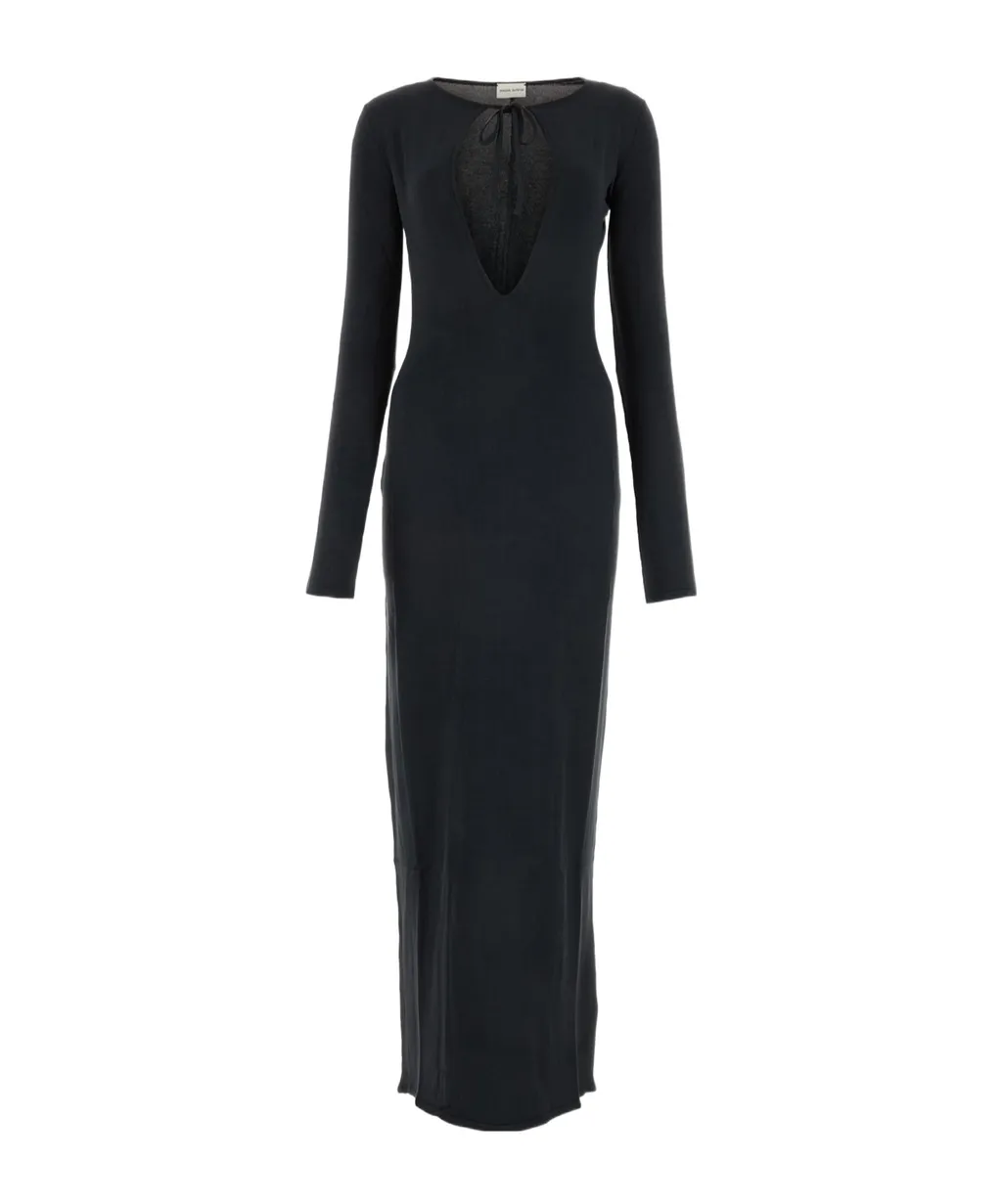 Magda Butrym Cut-Out Long-Sleeved Maxi Dress
