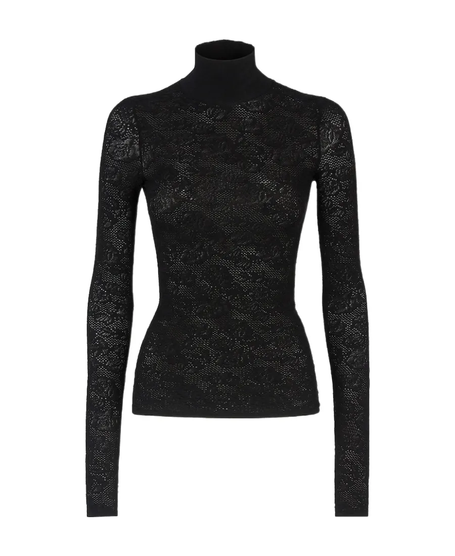 High-Necked Long-Sleeved Sweater