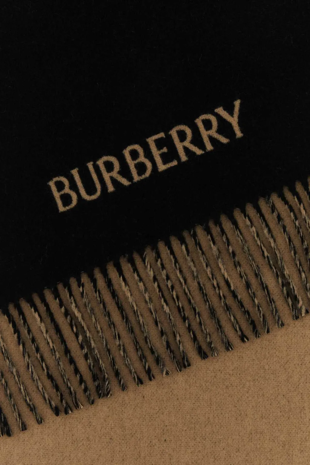 Burberry Logo Detailed Fringed Scarf