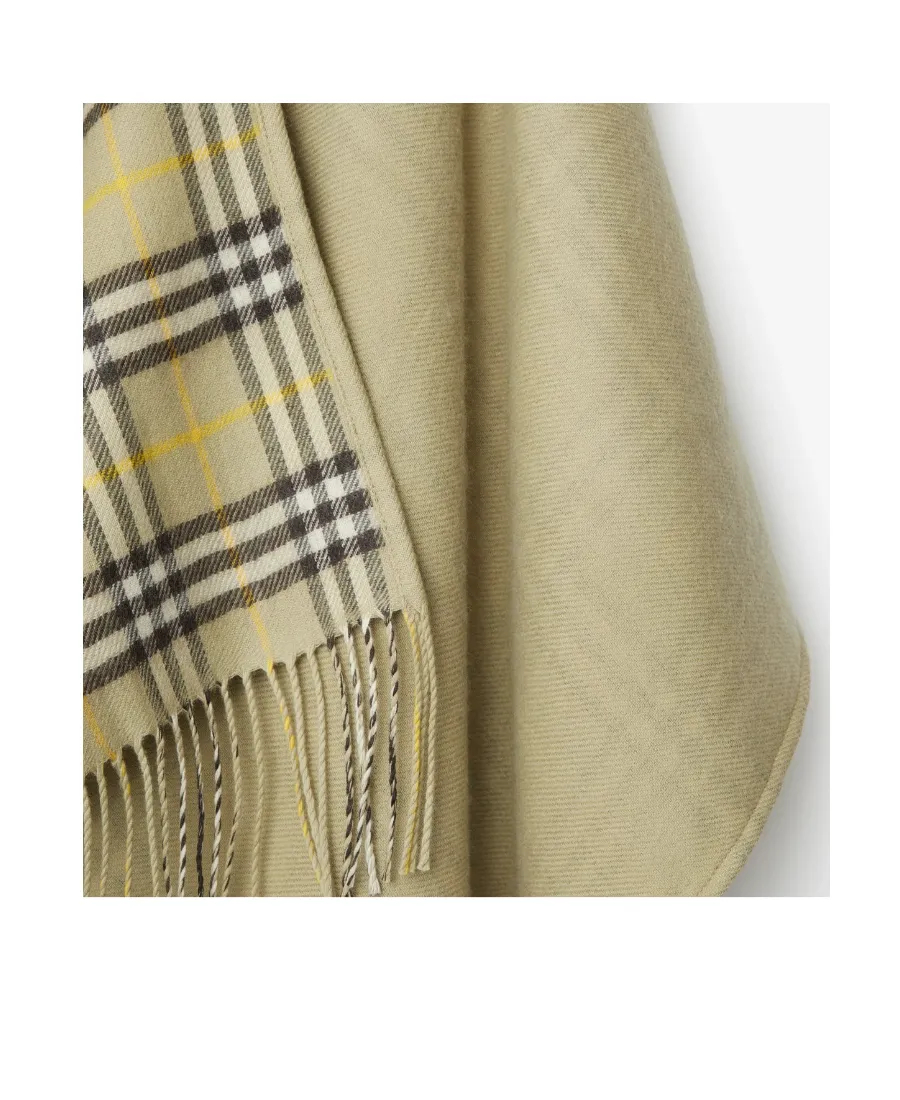 Vintage Check Reversible Wool Cape