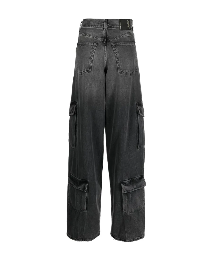 Bethany Marble Mid-Rise Wide-Leg Jeans