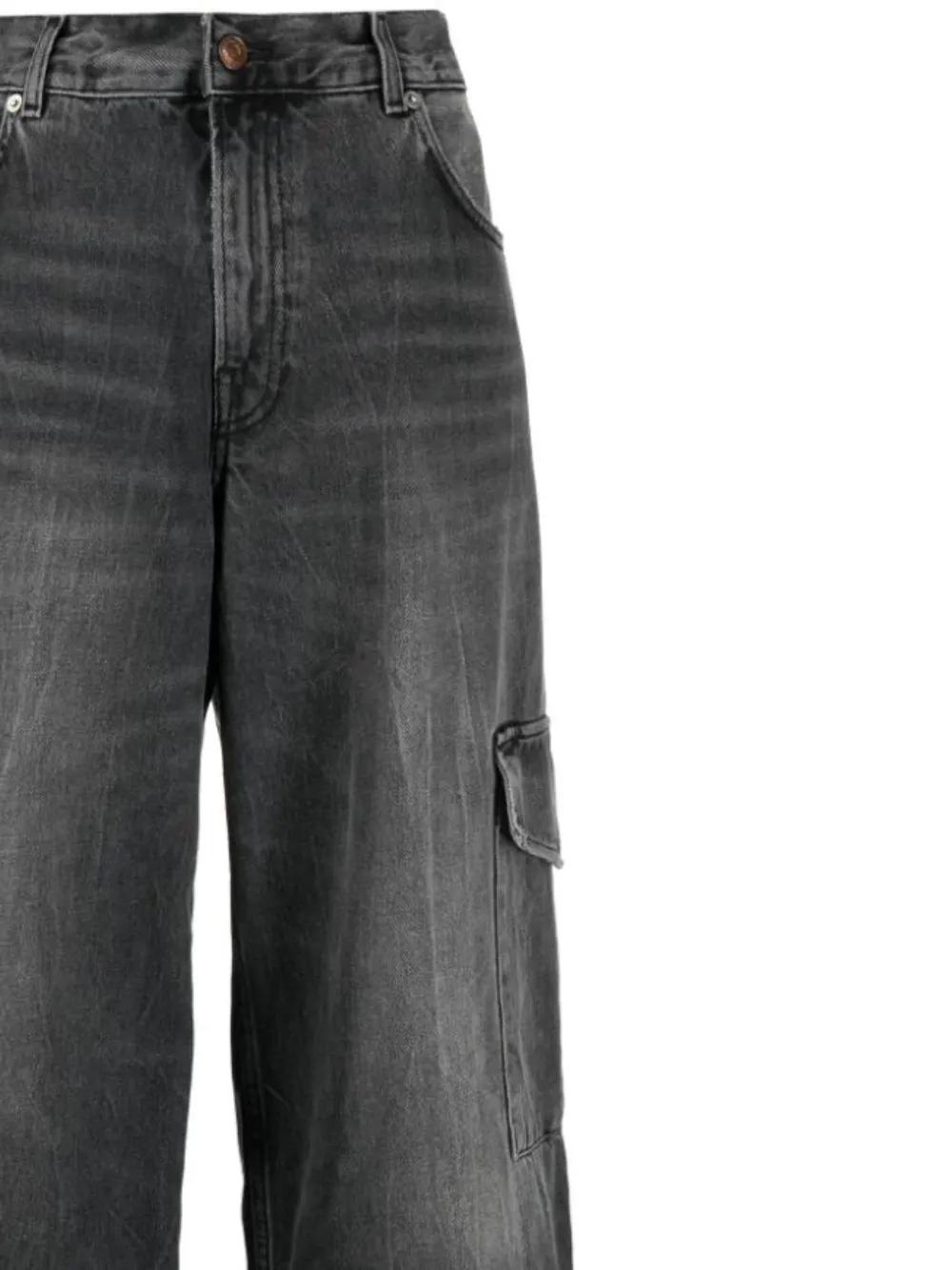 Bethany Marble Mid-Rise Wide-Leg Jeans