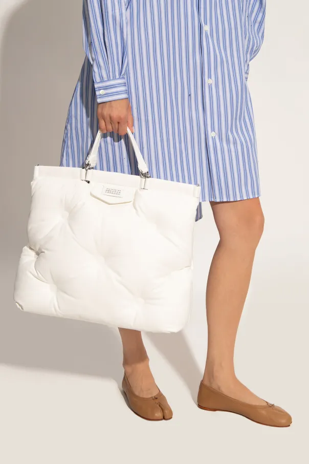 Maison Margiela Logo Patch Quilted Tote Bag