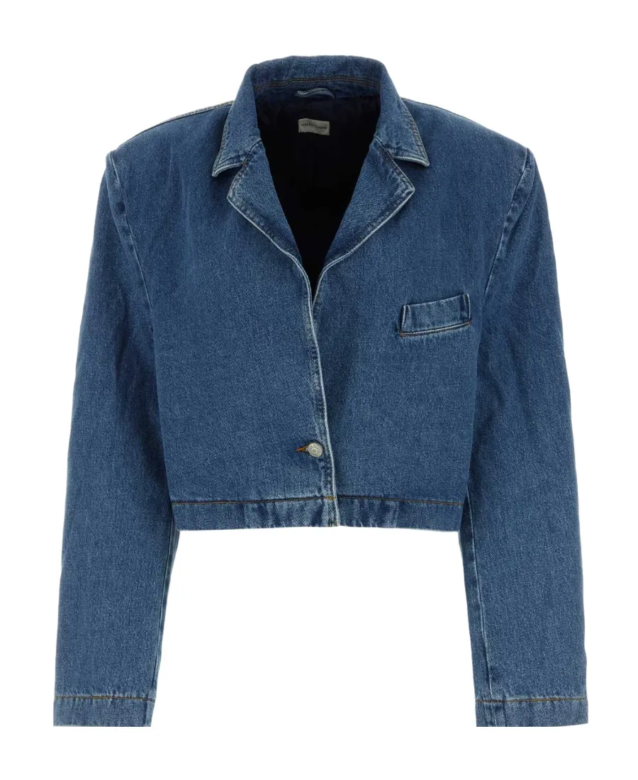Cropped Denim Blazer