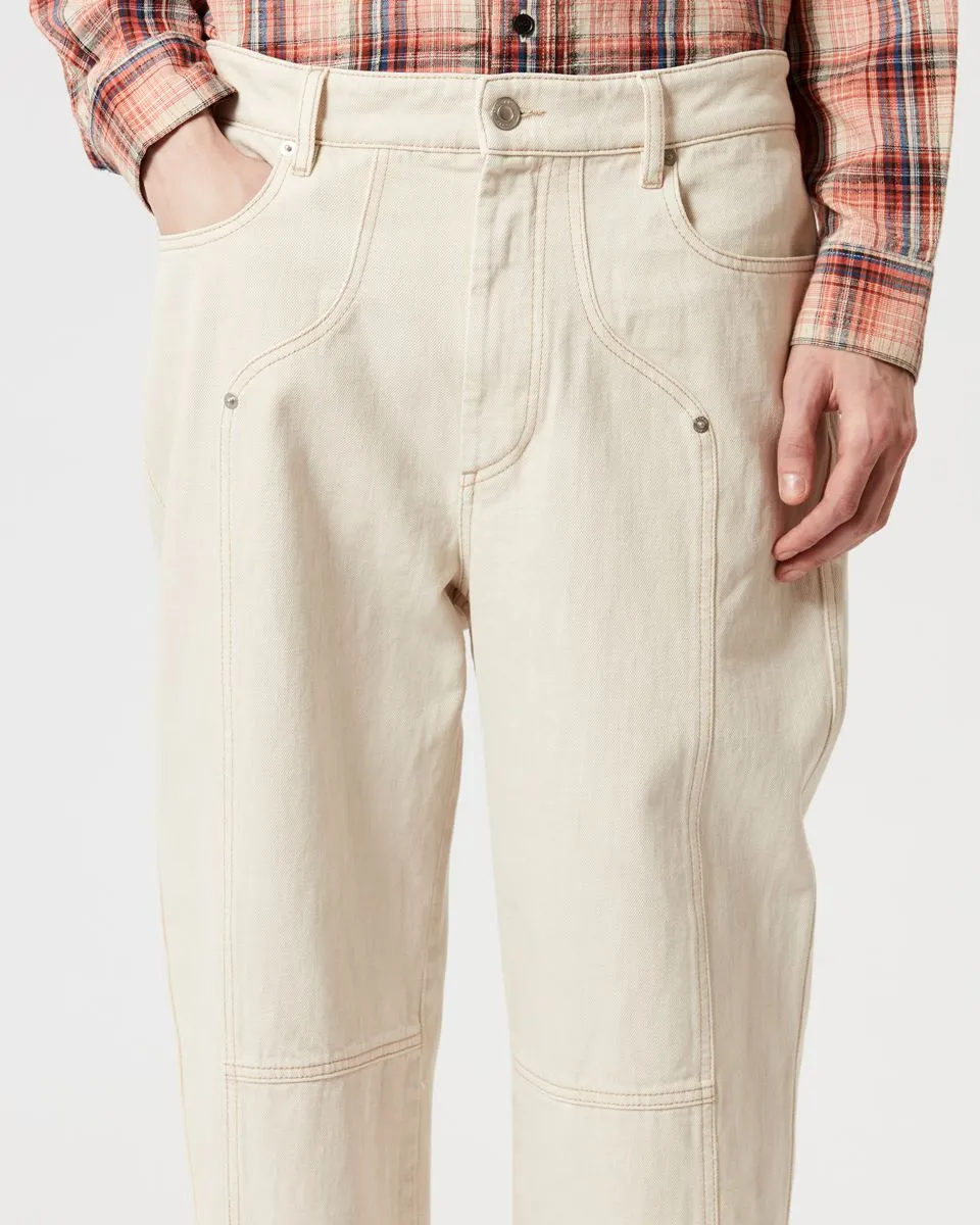 Isabel Marant Logo Patch Straight-Leg Pants